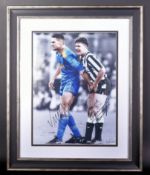 FOOTBALL - PAUL GASCOIGNE & VINNIE JONES - LARGE SIGNED PHOTO