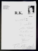 THE KRAY TWINS - REG KRAY (1933-2000) - AUTOGRAPHED LETTER