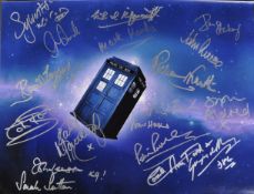 DOCTOR WHO - AUTOGRAPHS - MULTI-SIGNED 16X12