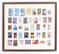 MUSIC MEMORABILIA - BACKSTAGE PASSES - LARGE FRAMED DISPLAY