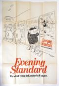 EVENING STANDARD NEWSPAPER - VINTAGE UNDERGROUND TUBE POSTER