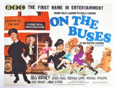ON THE BUSES (1971) - BRITISH QUAD CINEMA POSTER - HAMMER PRODUCTIONS