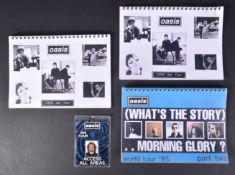 OASIS - COLLECTION OF 1995/6 TOUR ITINERARY BOOKLETS