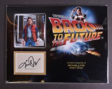MICHAEL J FOX - BACK TO THE FUTURE - AUTOGRAPH DISPLAY - AFTAL