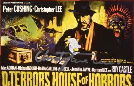 HORROR - CHRISTOPHER LEE ( HOUSE OF HORROS ) - SIGNED POSTCARD