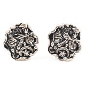 PAIR OF STERLING SILVER PIRATE CUFFLINKS