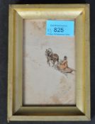 PAIR OF EARLY 20TH CENTURY BAXTER PRINTS & RUSSIAN WATERCOLOUR