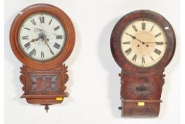 VICTORIAN 19TH CENTURY DROP DIAL WALL CLOCK