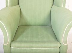 RETRO MID 20TH CENTURY UPHOLSTERED WINGBACK ARMCHAIR