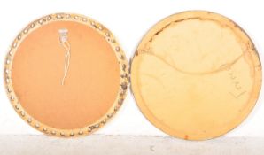 TWO VINTAGE 20TH CENTURY ROUND WALL MIRRORS