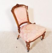 EARLY 20TH CENTURY MAHOGANY NURSING CHAIR