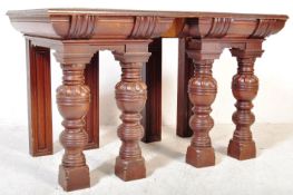 19TH CENTURY FRENCH MAHOGANY & MARBLE CONSOLE HALL TABLE