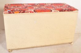 LLOYD LOOM STYLE FLORAL OTTOMAN