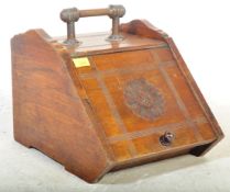 VICTORIAN MAHOGANY ARTS & CRAFTS STYLE COAL SCUTTLE