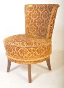 1950'S UPHOLSTERED BEDROOM BOUDOIR TUB CHAIR