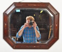 EARLY 20TH CENTURY MAHOGANY WALL MIRROR