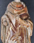 19TH CENTURY WALNUT CARVING FIGURE OF A RELIGIOUS FIGURE