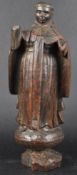 19TH CENTURY WALNUT CARVING OF A MONK