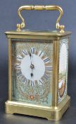 19TH CENTURY FRENCH HAND PAINTED CARRIAGE CLOCK