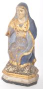 19TH CENTURY POLYCHROME HAND PAINTED FIGURE MARIA