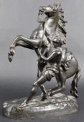 WITHDRAWN - AFTER COUSTOU - BRONZE MARLY HORSE FIGURINE