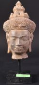 19TH CENTURY THAI STONE POTTERY HEAD