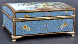 19TH CENTURY CHINESE CLOISONNE ENAMEL TRINKET BOX