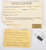 CIRCA 1900 SYRIAN CYLINDER SEAL