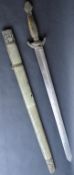 19TH CENTURY CHINESE JIAN SHORT SWORD IN SHAGREEN SCABBARD