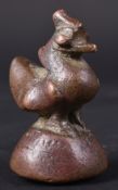 19TH CENTURY BRONZE CHICKEN OPIUM WEIGHT