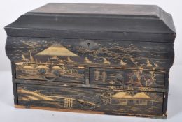EARLY 20TH CENTURY JAPANESE BLACK LACQUER