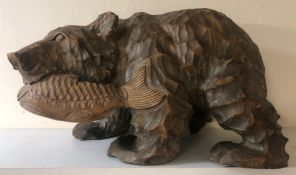 LARGE 20TH CENTURY JAPANESE CARVED BEAR