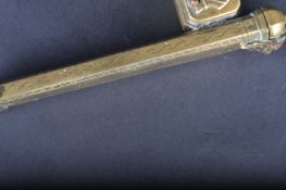 PERSIAN BRASS CALLIGRAPHY SCRIBES PEN BOX