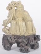 20TH CENTURY CHINESE CARVED SOAPSTONE FIGURE