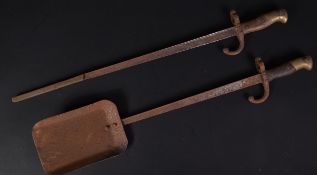 19TH CENTURY FRENCH GRAS RIFLE BAYONET TRENCH ART