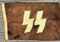 WWII SECOND WORLD WAR - THIRD REICH NAZI SS FLAG