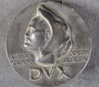 INTER-WAR PERIOD ITALIAN MUSSOLINI FASCIST BADGE