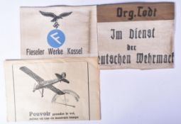 WWII SECOND WORLD WAR THIRD REICH GERMAN ARMBANDS