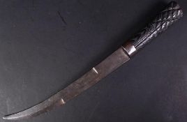 19TH CENTURY NAVAL DIRK / FIGHTING KNIFE WITH BOG WOOD GRIP
