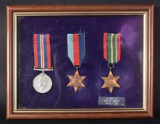 WWII SECOND WORLD WAR MEDAL TRIO - R. KELLY ROYAL NAVY