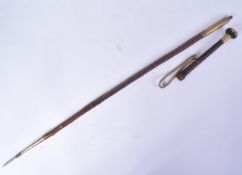 TRADITIONAL BASQUE WALKING CANE WITH CONCEALED BLADE