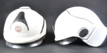 TWO VINTAGE CROMWELL MADE FIRE BRIGADE HELMET
