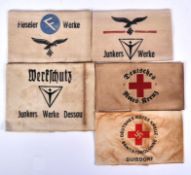 COLLECTION OF SECOND WORLD WAR THIRD REICH ARM BANDS