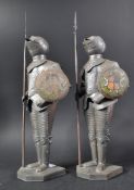 PAIR OF VINTAGE 20TH CENTURY MALTESE KNIGHT FIGURINES