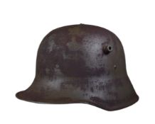 FIRST WORLD WAR IMPERIAL GERMAN ARMY HELMET WITH LATER AFGAN ARMY INSIGNIA
