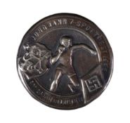 WWII SECOND WORLD WAR GERMAN 1936 SPORTS TINNIE BADGE