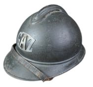 WWI FIRST WORLD WAR FRENCH M15 GAS TROOPS ADRIANE HELMET