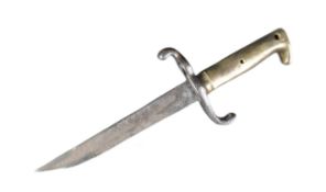 WWI TRENCH FIGHTING KNIFE FASHIONED FROM A FRENCH BAYONET