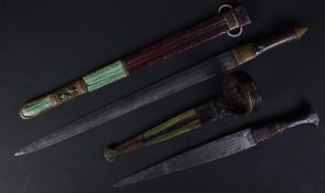 TWO 19TH CENTURY TUAREG PEOPLE TRIBAL DAGGERS