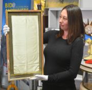 QUEEN VICTORIA - ORIGINAL SECTION OF HER WEDDING ROBE